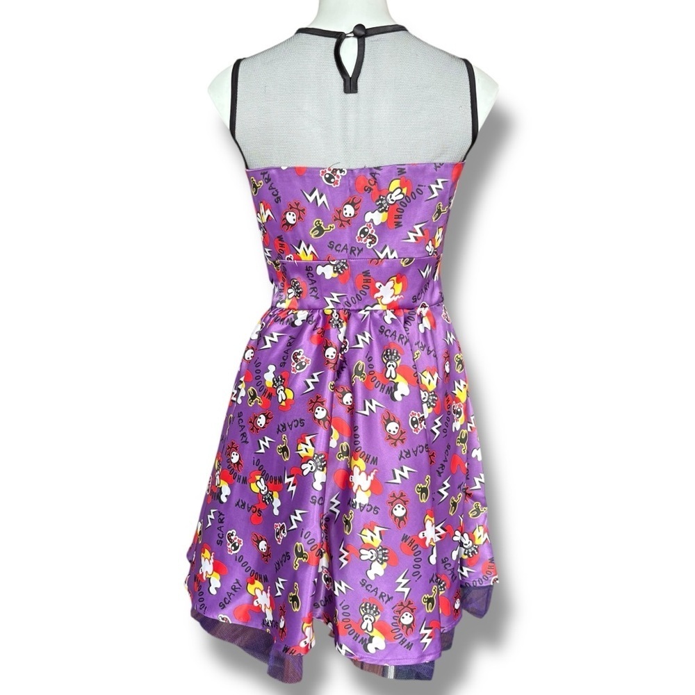 Hell Bunny Haunted House Purple Mesh Halloween Dress Size Small - Picture 6 of 11